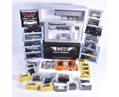 Modern Diecast Vehicles, a boxed/cased collection of vintage and modern cars and commercial vehicles, includes 1:18 scale Rol