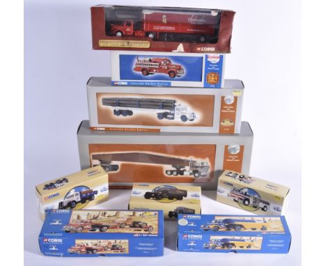 Corgi American Haulage Vehicles and Fire Engines, a boxed collection of vintage vehicles includes Heavy Haulers US50705 Mack 