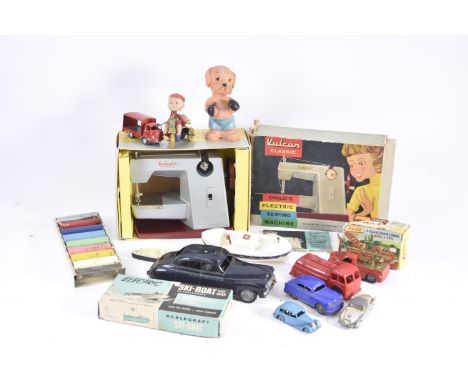 1950s and 1960s Plastic and Tin toys by various makers including Dinky Corgi Tri-ang and Mettoy,  Vulcan Classic Child's Elec