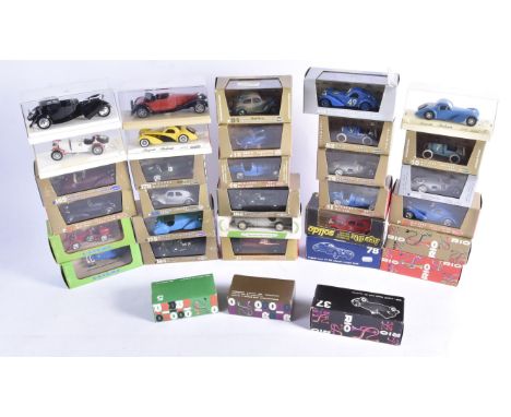 Modern Diecast Pre War Vehicles, a boxed/cased collection of private and competition cars, includes examples by Brumm (18), R