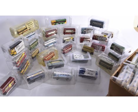 Exclusive First Editions, a collection of vintage and modern single and double deck buses all unboxed but in their inner plas