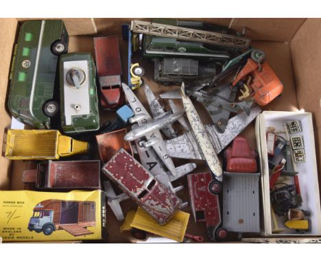 Unboxed Post-war Playworn Diecast Vehicles, vintage private and commercial vehicles  and aircraft includes examples by Dinky,