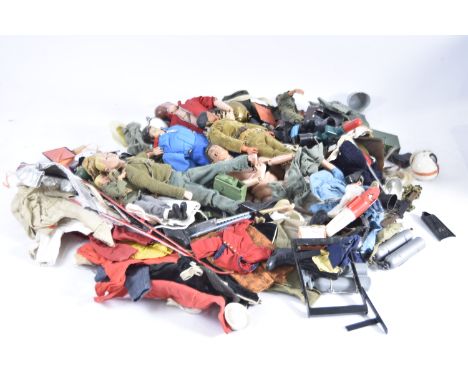 Action Man and Accessories by Pailtoy and other makers, Three Action Men and three other figures (one smaller), large collect