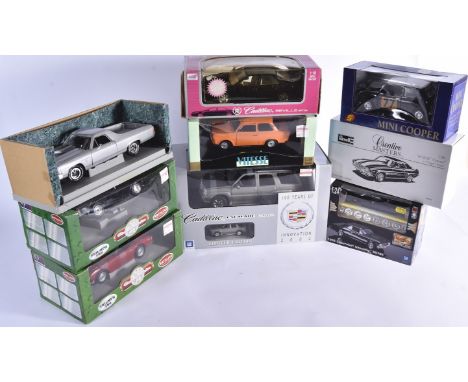 1:18 Scale and Similar Modern Diecast Model Vehicles, boxed examples Vitesse 18004 Trabant 601, Anson 30337 Cadillac Seville 