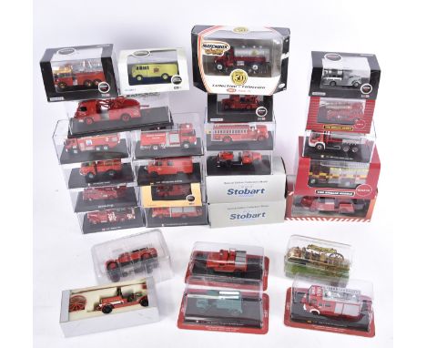 Boxed Diecast Fire Service Vehicles, vintage and modern vehicles in various scales includes cased/bubble packed models probab