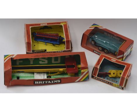 Britain's and Other Farm Models, various vintage models, boxed examples 9544 Disc Mower, 9534 Disc Harrow, 9579 Elevator, 953