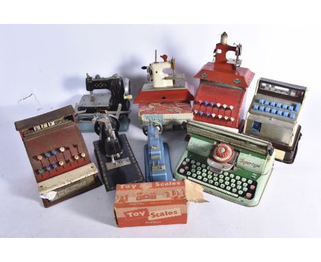 1950s-1960s Children's Sewing Machines and Cash Registers by various makers and other 'Girls' and 'Boys' Toys, Sewing Machine