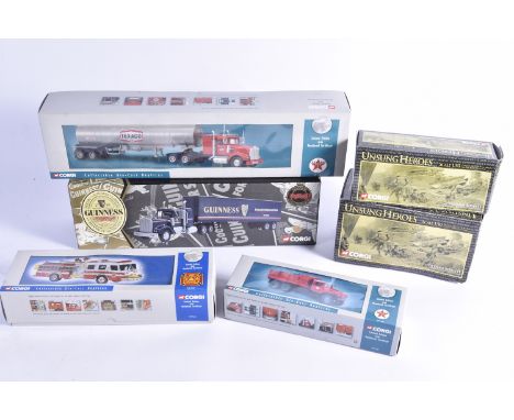 Corgi American Haulage and Vietnam Unsung Heroes, a boxed group comprises Premier Models Texaco 50201 fuel truck and US55703 