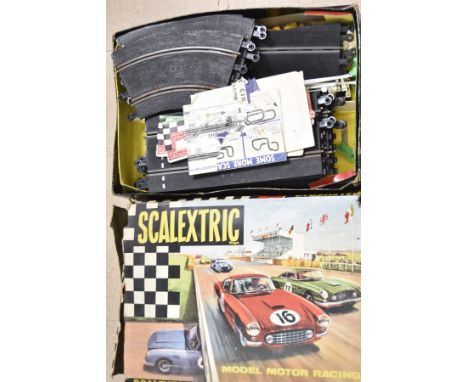 Tri-ang Scalextric 55 and Grand Prix 75 Sets with additional cars, Set 55 and Set 75 with original track and additional track