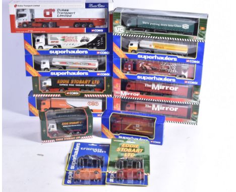 Corgi Modern Haulage and Delivery Vehicles, a boxed collection includes CC12202 Dukes Transport Scania, Superhaulers articula
