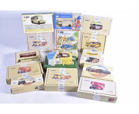 Corgi Classics Buses Coaches and Removal Vans, a boxed collection of vintage vehicles, includes buses and coaches 97210, 9782