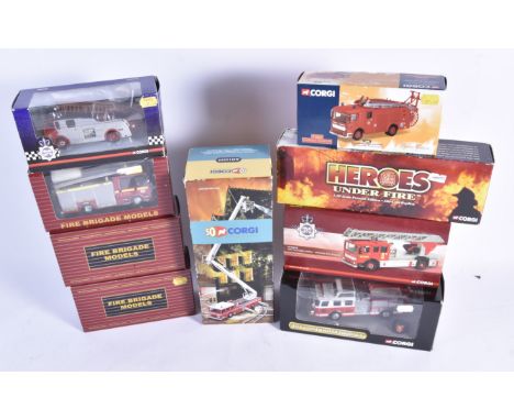Modern Diecast Fire Engines, a boxed collection of vintage vehicles includes Corgi 2006 limited edition anniversary AN13009 S