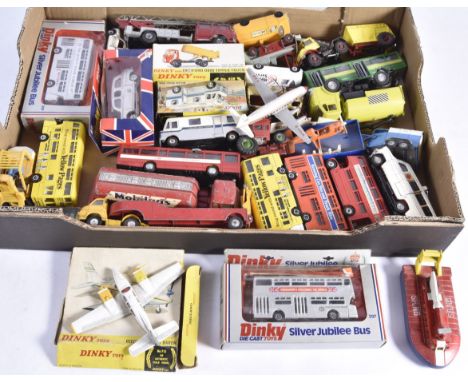 Corgi and Dinky Playworn Commercial Vehicles and Aircraft, a collection of vintage vehicles includes boxed examples by Dinky 