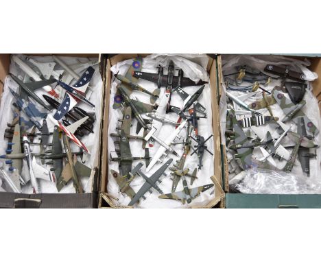 Diecast &amp; Plastic Model Aircraft, various makers and scales including Franklin Mint Armour Collection, Hogan, Ertl, Atlas