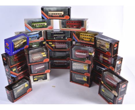 Exclusive First Editions, a boxed collection of vintage and modern double deck buses, G-E, Boxes F-G, (80) in three boxes