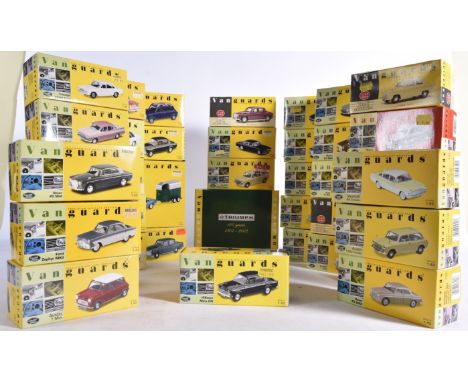 Vanguard Vintage Die Cast Cars, a boxed collection of private vehicles includes TC1003 100 Years of Triumph three car set and