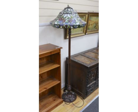 A Tiffany style standard lamp, height 156cm