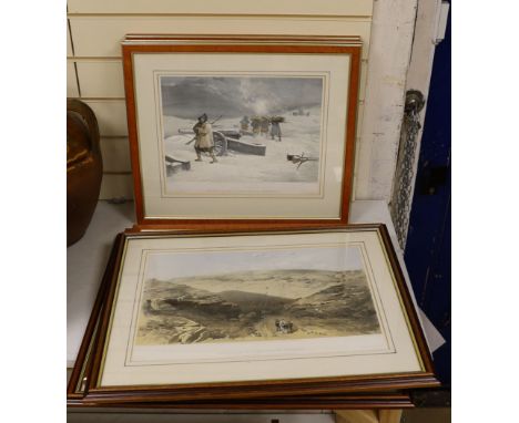 Day &amp; Son Lithographers, eight coloured lithographs, Scenes from the Crimean War: Hudson Warm Clothing for The Army; Seba