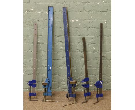 Five sash clamps to include record 135 Eclipse and Greenwood examples.