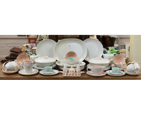 Over seventy pieces of Poole table wares to include coffee, tea and dinner pottery.