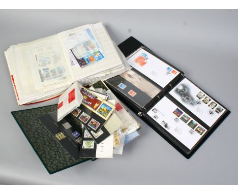 A quantity of stamps including first day covers held in three albums and some loose, largely Commonwealth and European exampl