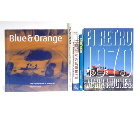 [BOOKS]. MOTOR-RACING  Cotton, Michael. Blue &amp; Orange. The History of Gulf in Motorsport, first edition, Coterie Press, L