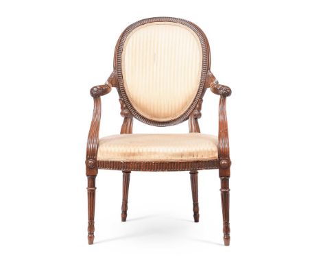 A GEORGE III OPEN ARMCHAIRIN THE MANNER OF THOMAS CHIPPENDALE, CIRCA 178093cm high, 61cm wide, 64cm deep, the seat 42cm highT