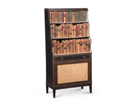 A REGENCY SIMULATED ROSEWOOD AND PARCEL GILT 'WATERFALL' OPEN BOOKCASECIRCA 1815138.5cm high, 70cm wide, 34cm deepCondition R