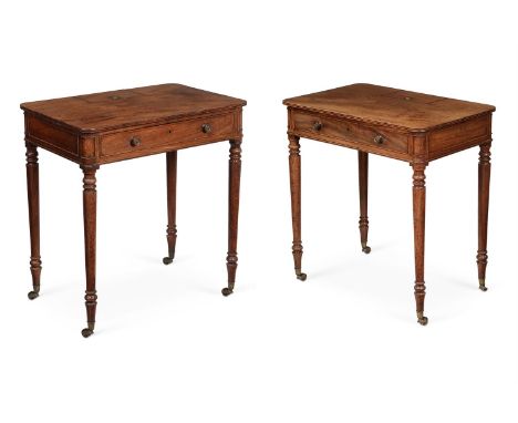 A CLOSELY MATCHED PAIR OF GEORGE IV MAHOGANY CHAMBER TABLESATTRIBUTED TO GILLOWS, CIRCA 1820each 73.8cm high, 68.5cm wide, 46