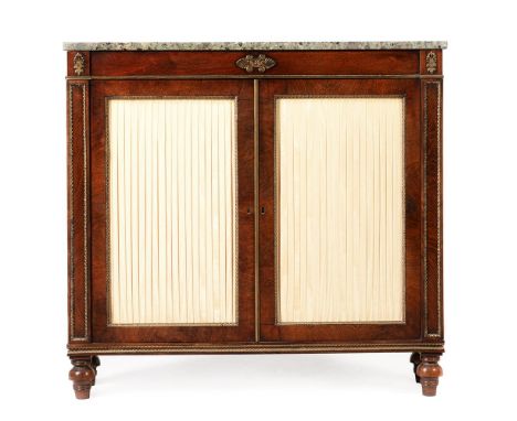 Y A REGENCY ROSEWOOD AND GILT METAL MOUNTED SIDE CABINETCIRCA 181587cm high, 91cm wide, 23.5cm deepCondition Report: This is 