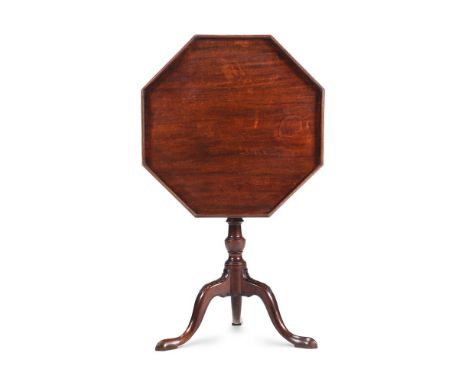 A GEORGE III MAHOGANY OCTAGONAL TRIPOD TABLETHIRD QUARTER 18TH CENTURY71cm high, 65cm wideCondition Report: Table with the ma