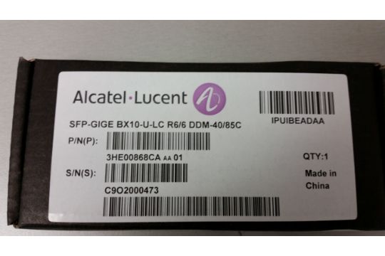 Make Alcatel Lucent Model Alcatel Sfp Gige Bx10 U Lc R6 6 Ddm 40 85cappraisal Taking From A Wo