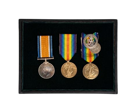 The Medals and Badges to the Bearns Brothers awarded to Gunner John Bearns Royal Garrison Artillery and Ordinary Seaman Edwar