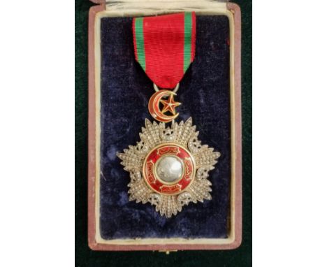 Ottoman Empire, Order of the Medjidieh, Fifth Class breast badge,&nbsp;68mm including Star and Crescent suspension x 54mm, si