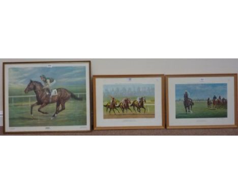 'The 200th Derby' and 'The Hollywood Gold Cup' pair Richard Stone Reeves limited edition colour prints, signed and numbered i