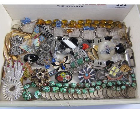 Vintage and later butterfly brooches, beads, marcasite and enamel etc