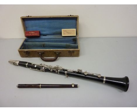 Musical Instruments - Boosey & Hawkes Regent clarinet and a Laube rosewood fife