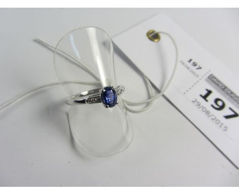 Sapphire and diamond ring stamped 750