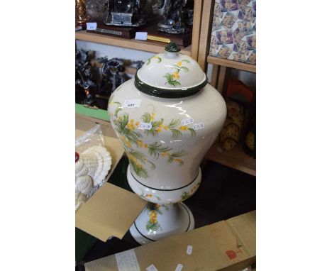 LARGE CERAMIC COVERED JAR