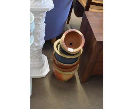 MIXED LOT VARIOUS CERAMIC PLANT POTS