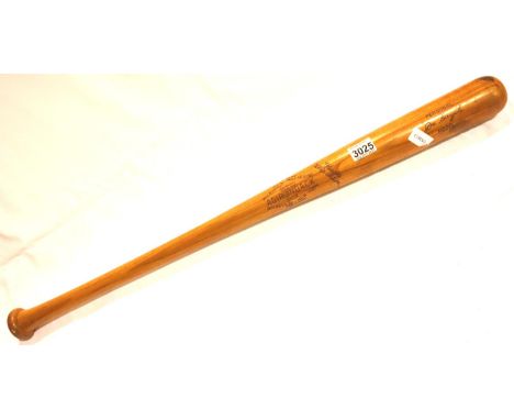 American baseball bat; 1950s Joe Garagiola model Adirondack 302. P&amp;P Group 3 (£25+VAT for the first lot and £5+VAT for su