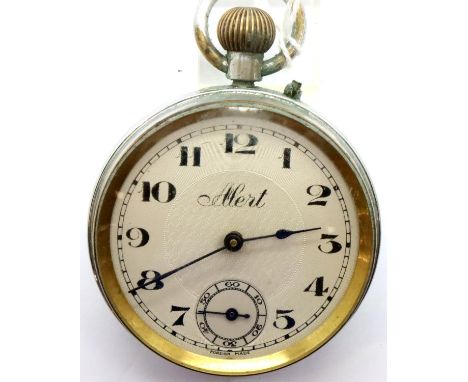 WWI Veteran German Soldiers Pocket Watch. Works after a shake then stops. P&amp;P Group 1 (£14+VAT for the first lot and £1+V