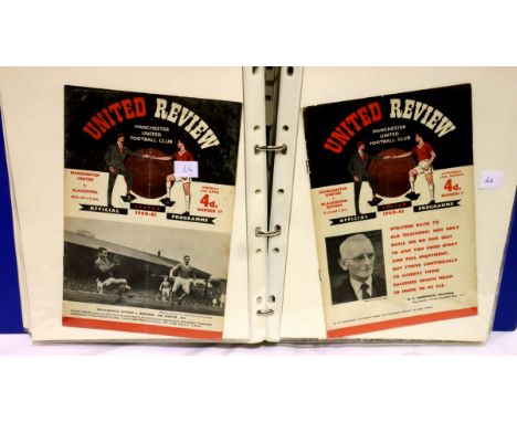 Album of Manchester United Reviews 1960-1970s, approximately 55. P&amp;P Group 1 (£14+VAT for the first lot and £1+VAT for su
