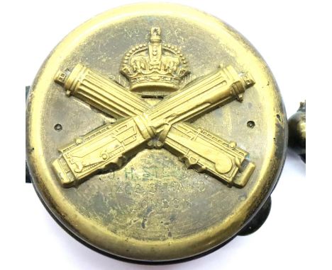 WWI British Officers Compass with Machine Gun Corps Collar Badge. P&amp;P Group 1 (£14+VAT for the first lot and £1+VAT for s