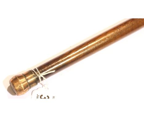 Police Inspectors baton/night stick with copper terminal, L: 90 cm. Not available for in-house P&amp;P, contact Paul O'Hea at