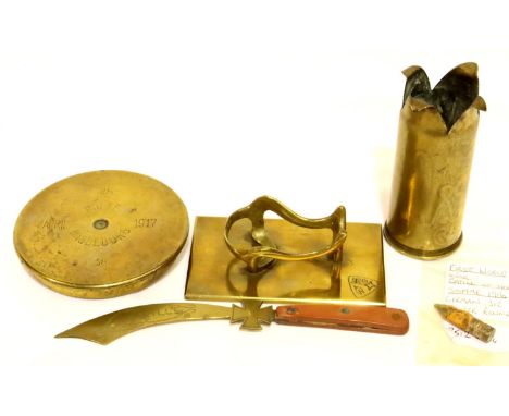 Collection of WWI Trench Art. P&amp;P Group 2 (£18+VAT for the first lot and £3+VAT for subsequent lots) 