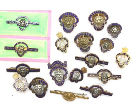 Seventeen enamel Royal British Legion badges. P&amp;P Group 1 (£14+VAT for the first lot and £1+VAT for subsequent lots) 