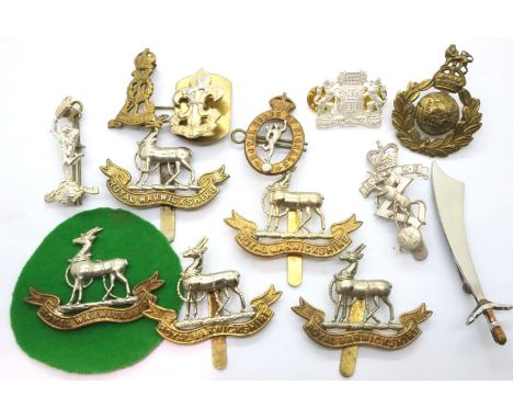 Ten military cap badges. P&amp;P Group 1 (£14+VAT for the first lot and £1+VAT for subsequent lots) 