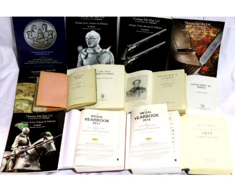 Military related books and auction catalogues, medal yearbooks and others. P&amp;P Group 3 (£25+VAT for the first lot and £5+