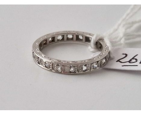 A Stone Set 9Ct Eternity Ring Size K 2.4G